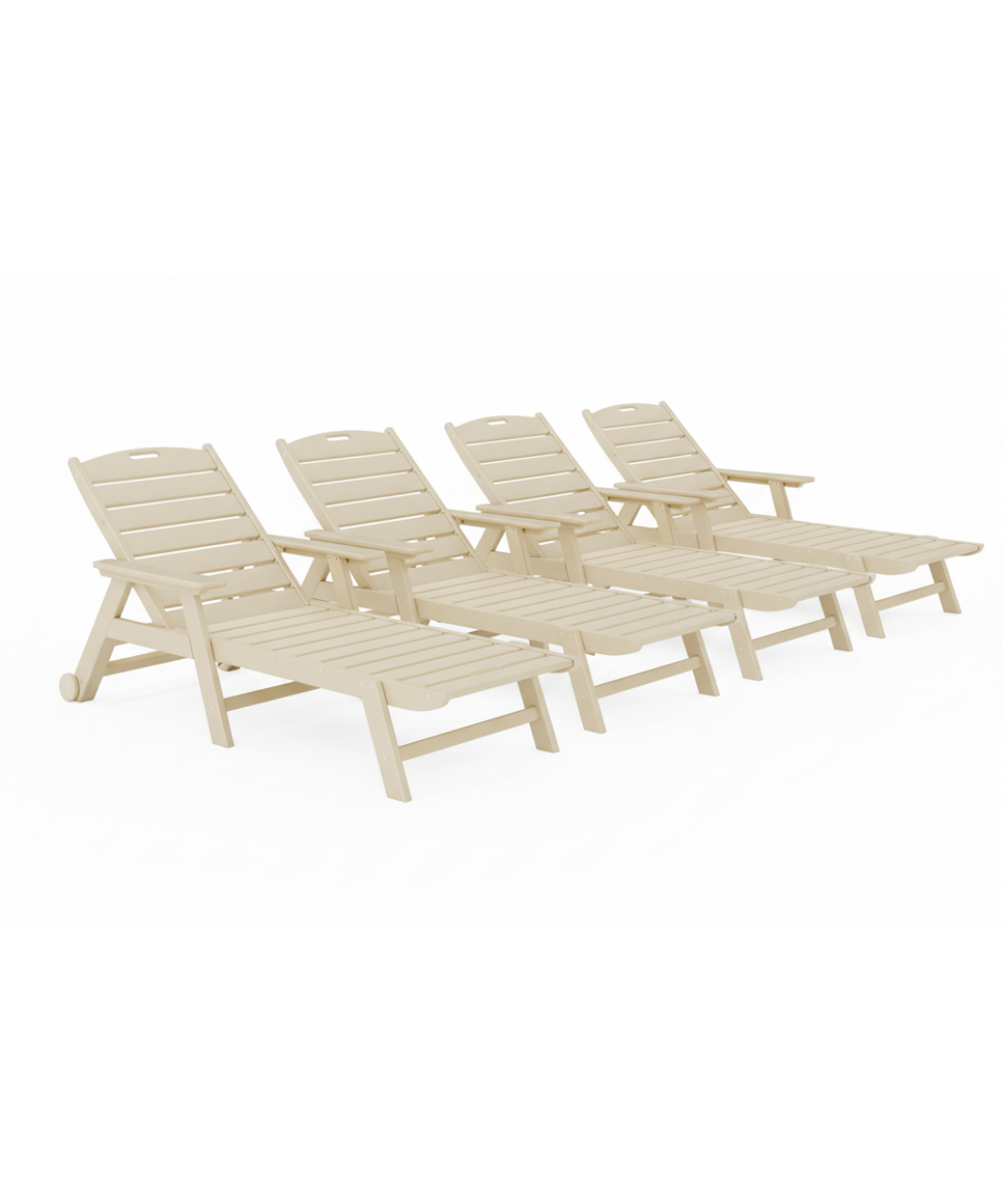 4pc St. Simons Flat Chaise Lounge Set