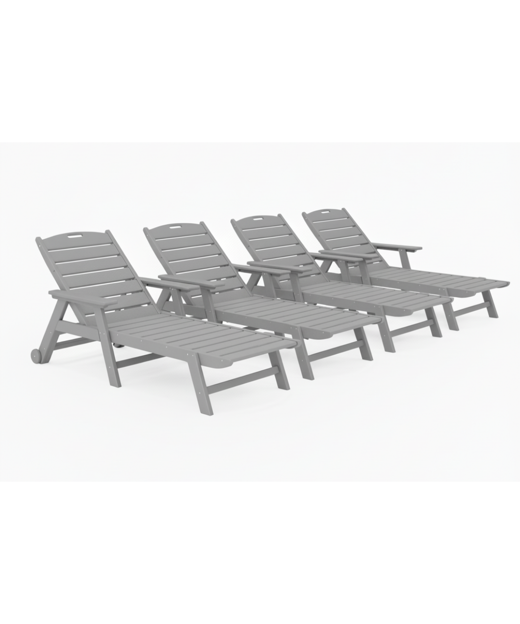 4pc St. Simons Flat Chaise Lounge Set