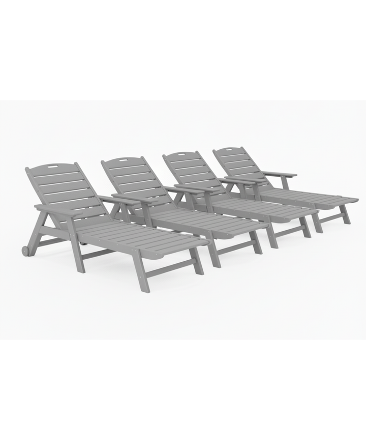 St. Simons 4-Piece Flat Chaise Lounge Set