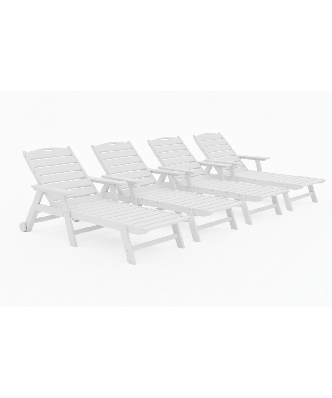 4pc St. Simons Flat Chaise Lounge Set