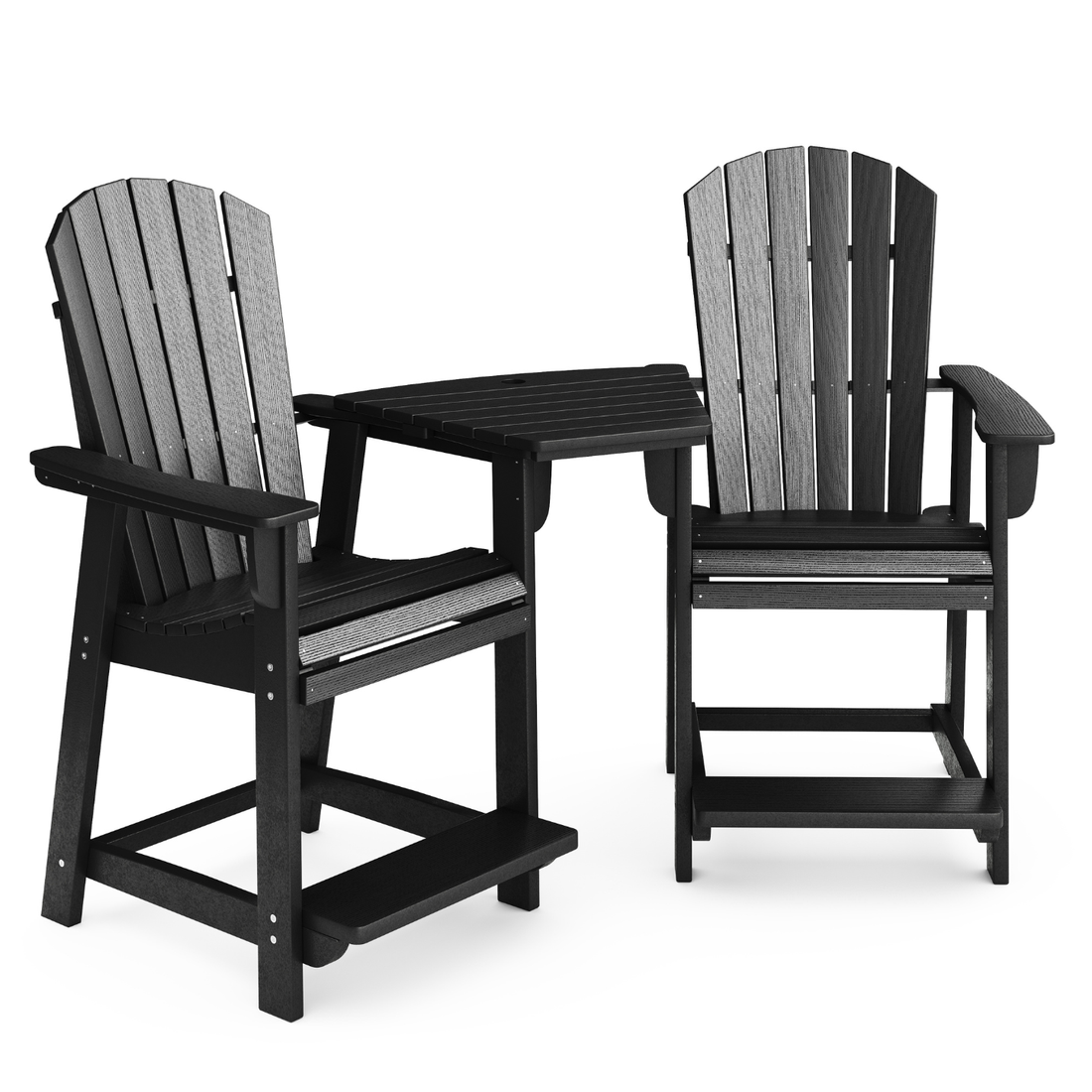 St. Simons 3-Piece Fan-Back Counter-Height Tête-à-Tête Set