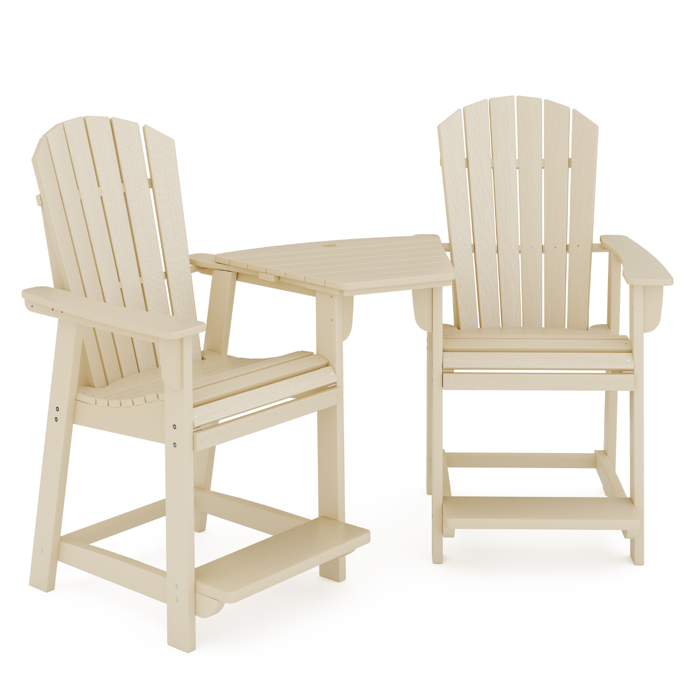 St. Simons 3-Piece Fan-Back Counter-Height Tête-à-Tête Set