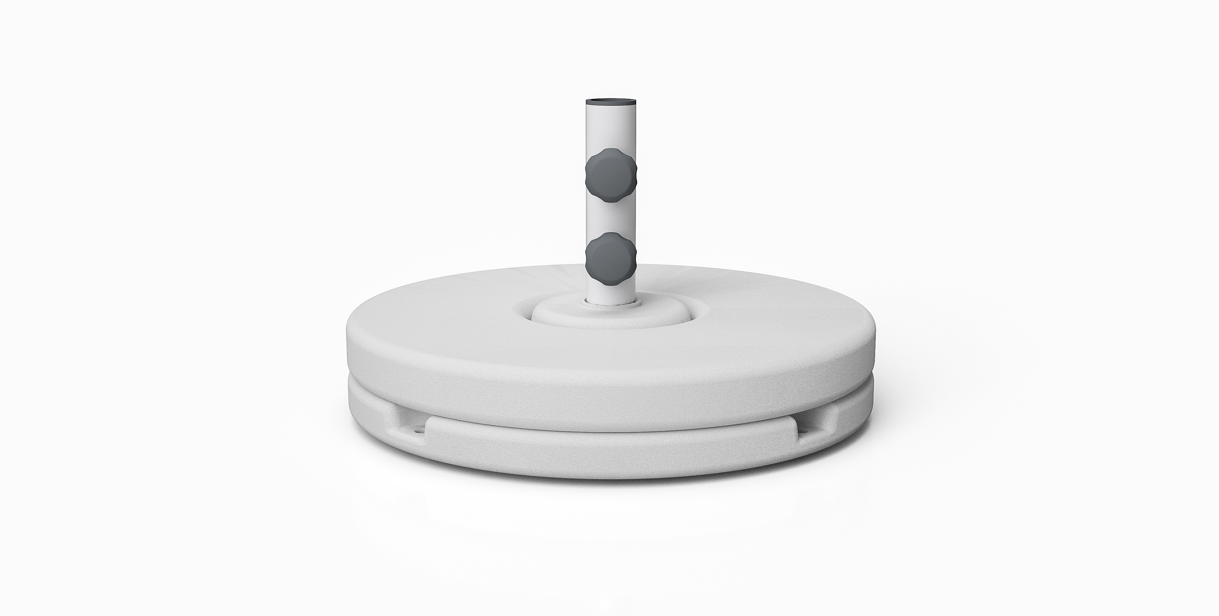 80 lbs. Round Concrete Base - 8" Stem
