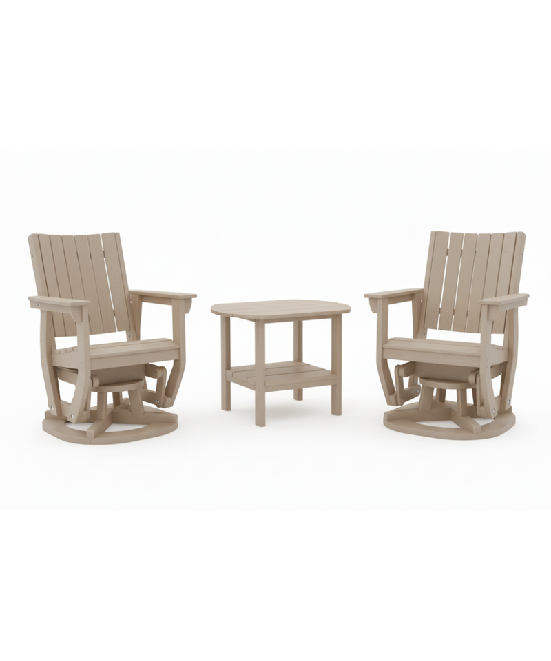 Callaway 3-Piece Swivel Glider Set with Side Table