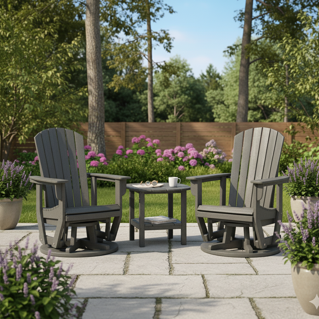 3pc St Simons Swivel Glider w/ Side Table