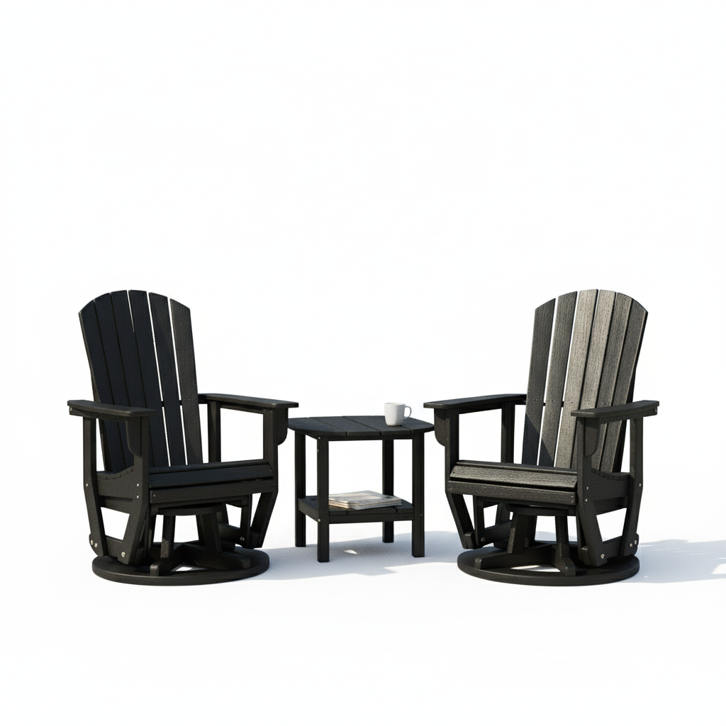 St. Simons 3-Piece Swivel Glider Set with Side Table – SoPoly