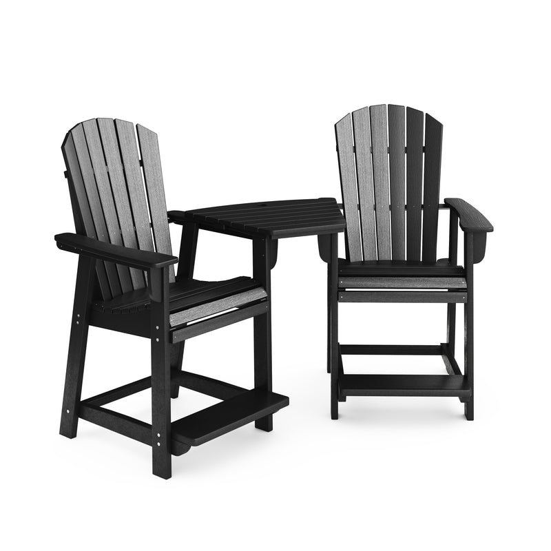 St. Simons 3-Piece Fan-Back Counter-Height Tête-à-Tête Set