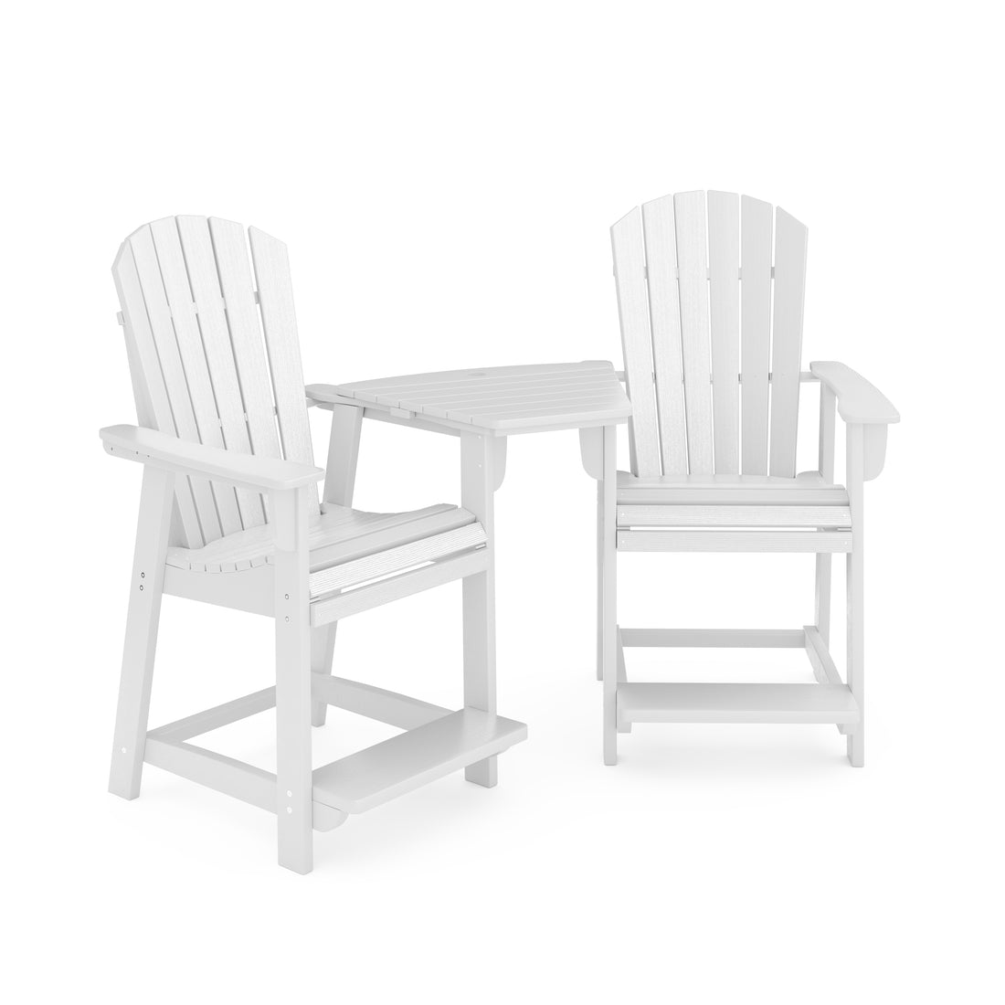 3pc St. Simons Fan Back Counter Chair Tete-a-Tete Set