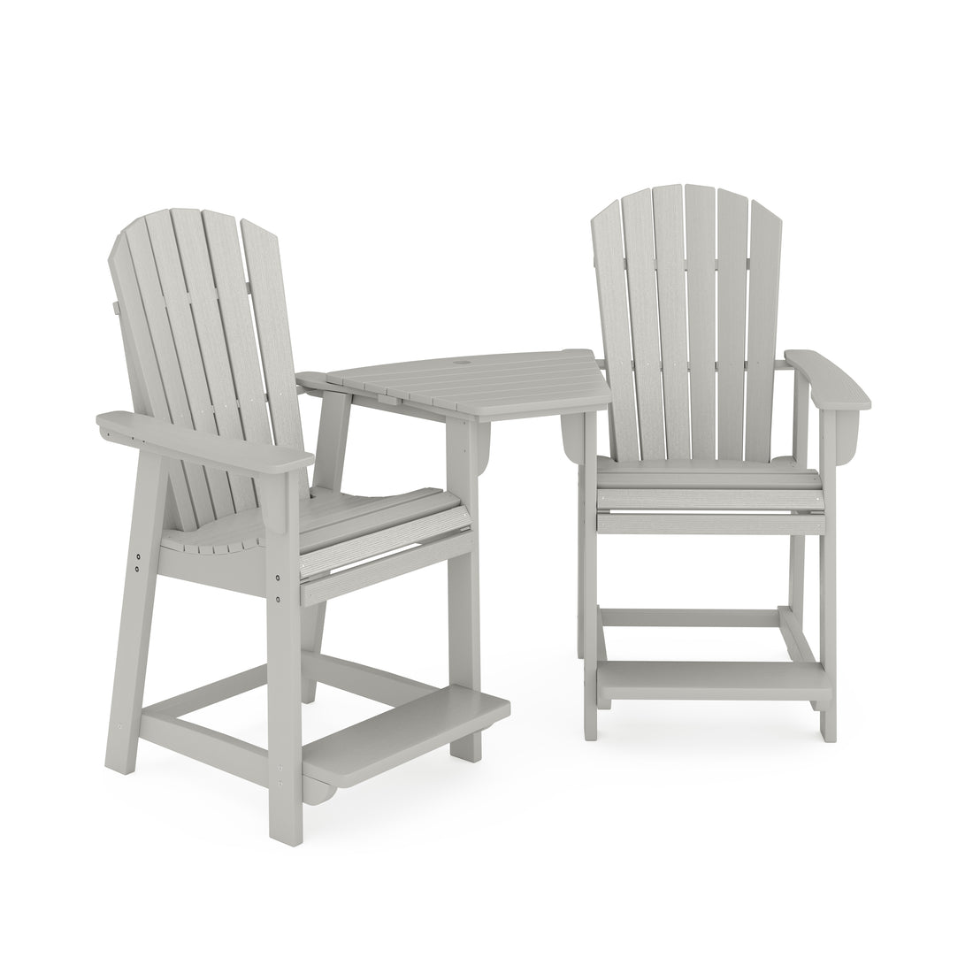 3pc St. Simons Fan Back Counter Chair Tete-a-Tete Set