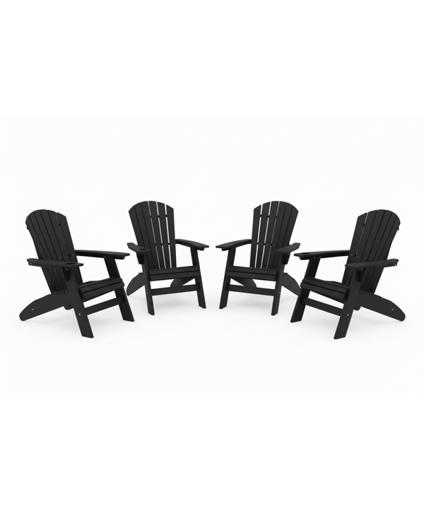 St. Simons 4-Piece Curved-Back Adirondack Chair Set