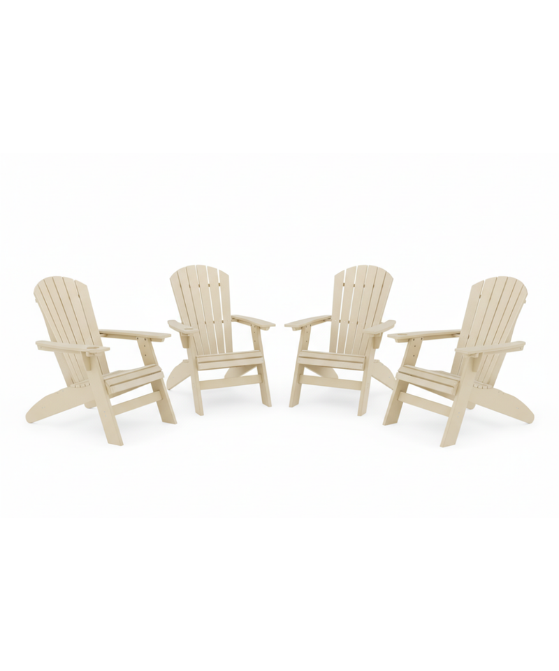 St. Simons 4-Piece Curved-Back Adirondack Chair Set
