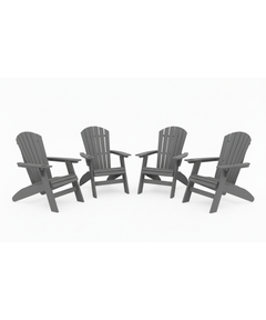 St. Simons 4-Piece Curved-Back Adirondack Chair Set