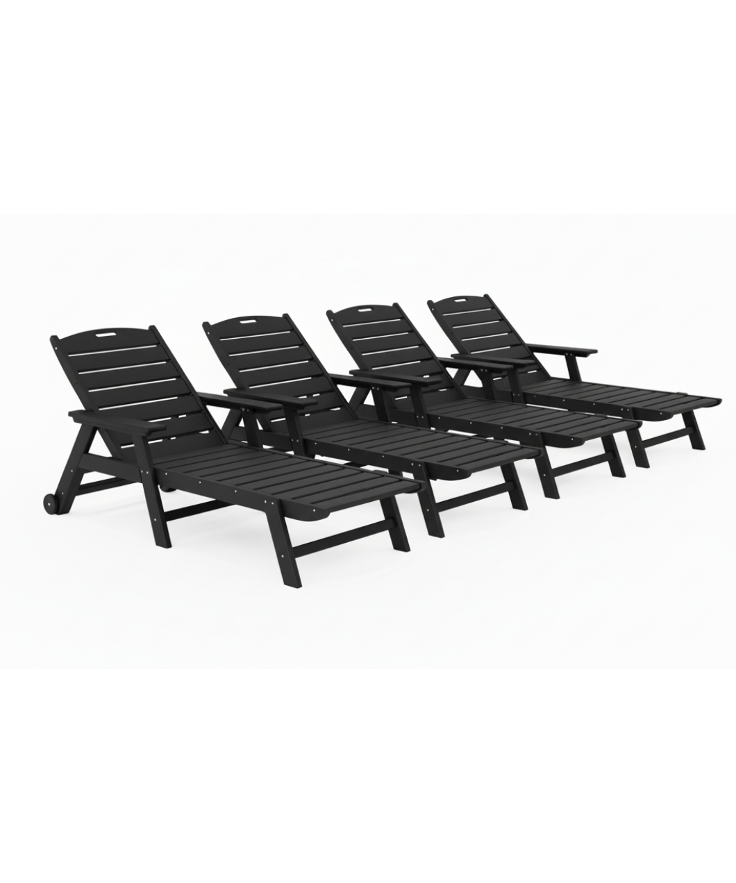 4pc St. Simons Flat Chaise Lounge Set