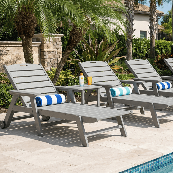 St. Simons 4-Piece Flat Chaise Lounge Set