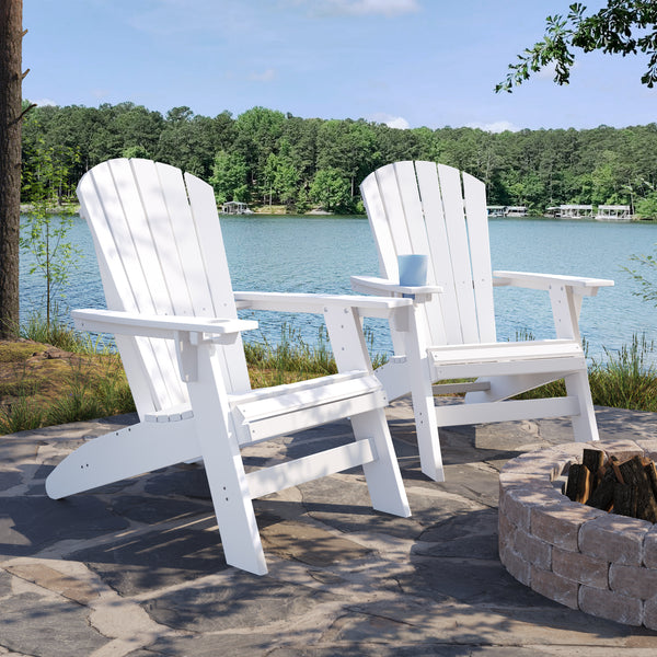 St. Simons 3-Piece Adirondack Chair and Oval Side Table Set