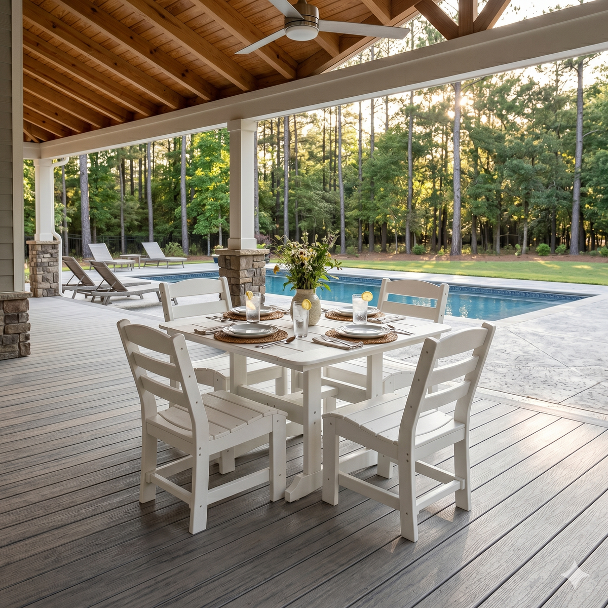 5pc Fairway Table Height Dining Set – SoPoly