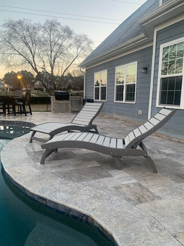 Curved Chaise Lounge (Stackable)