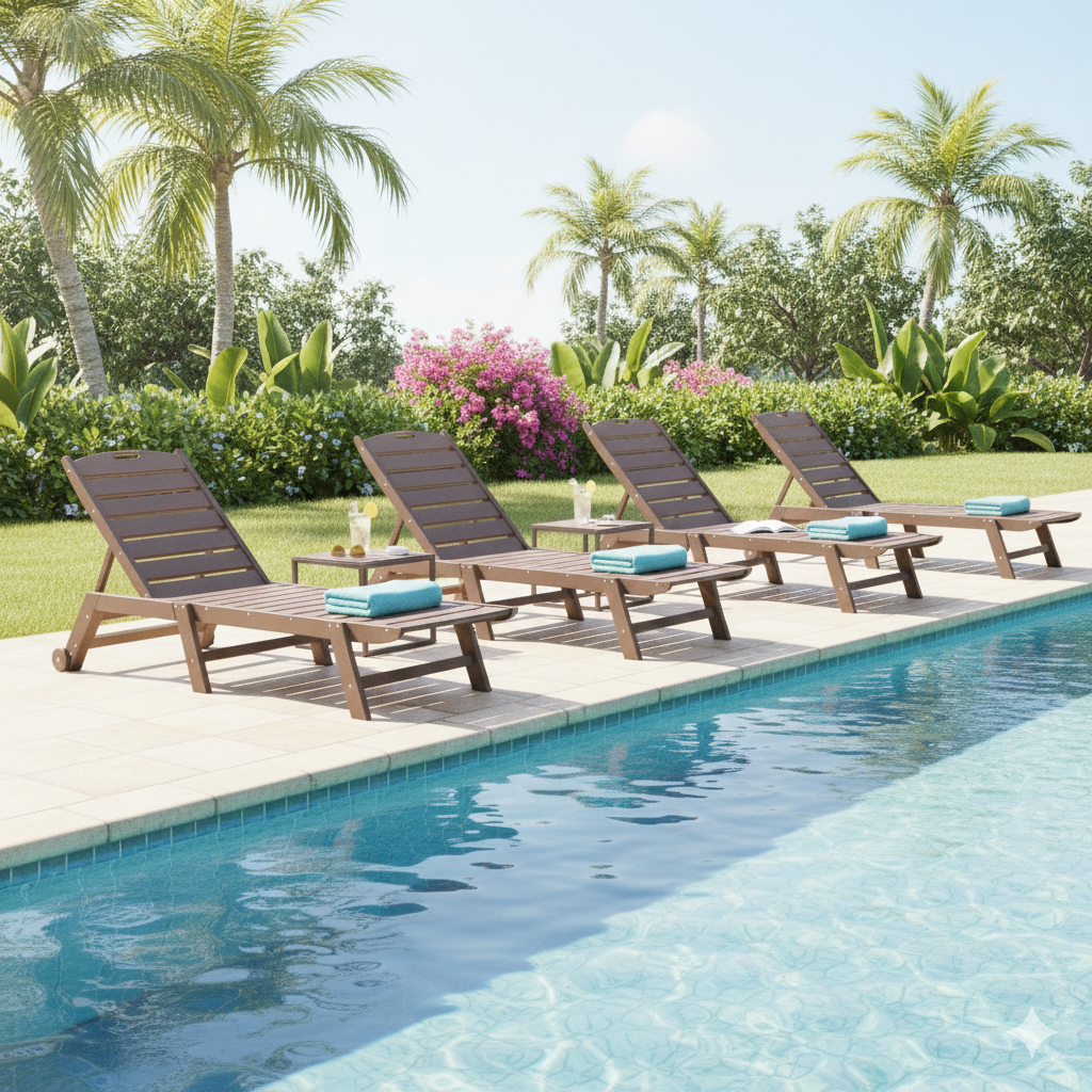 Flat Armless Chaise Lounge