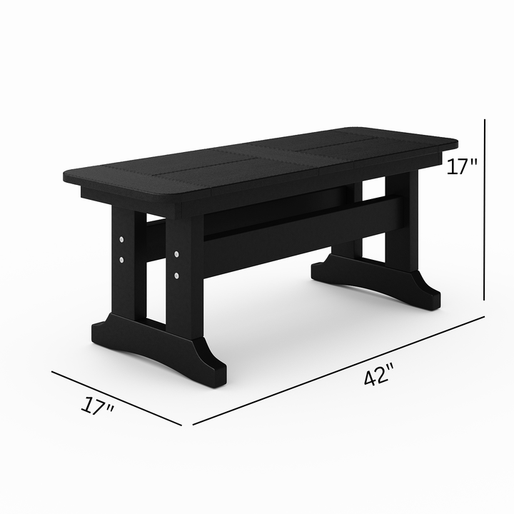 42" Savannah Backless Table Bench