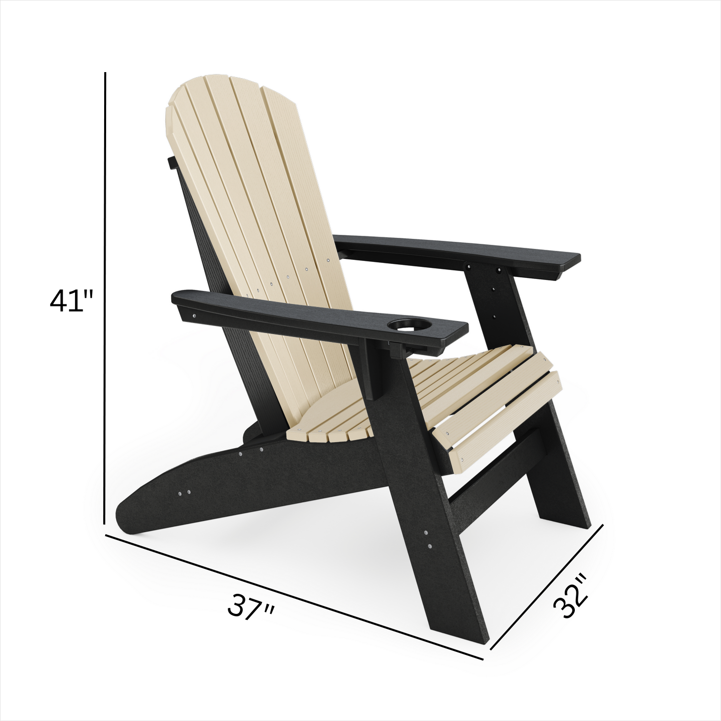 4pc St. Simons Curved Back Adirondack Chair Set