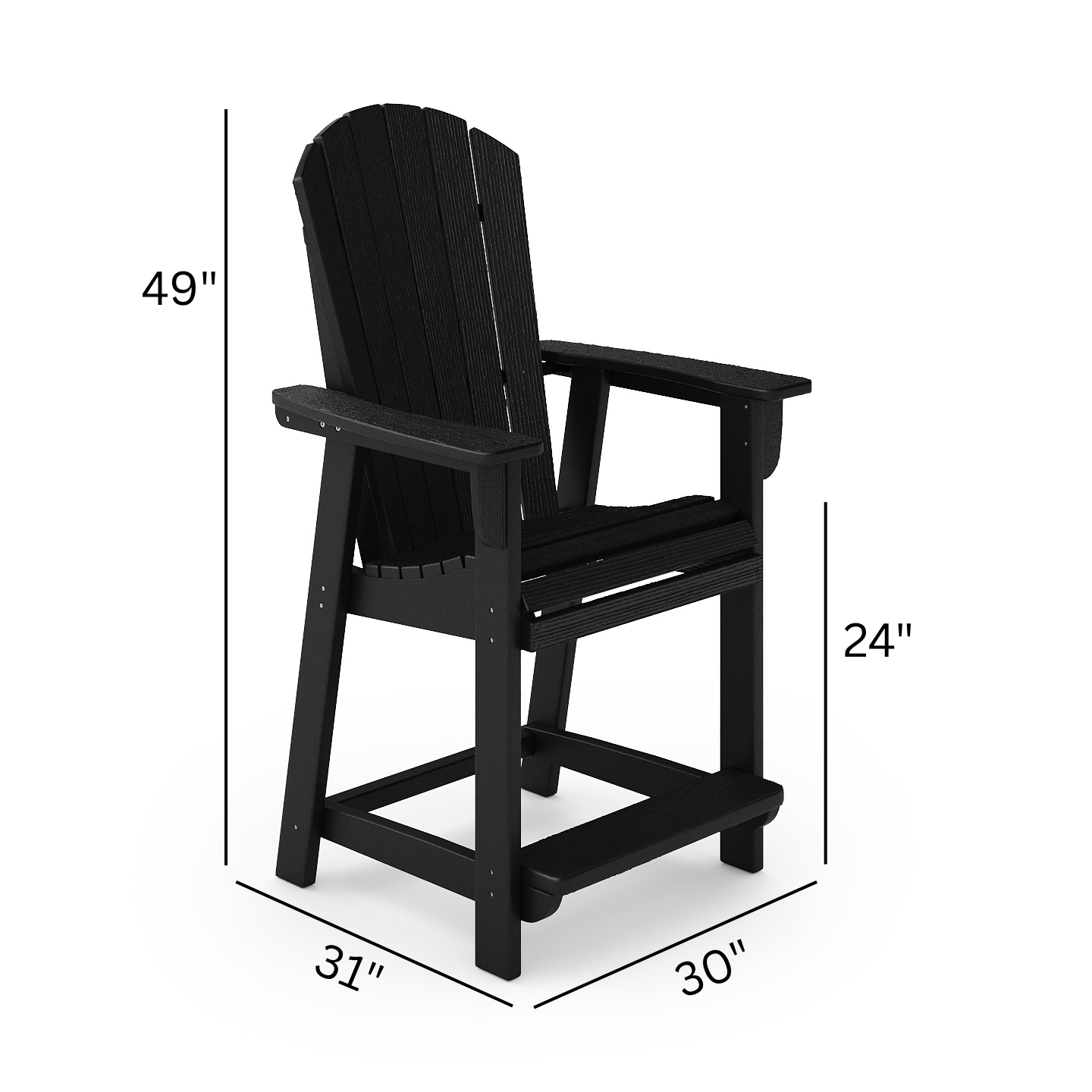 St. Simons 3-Piece Fan-Back Counter-Height Tête-à-Tête Set