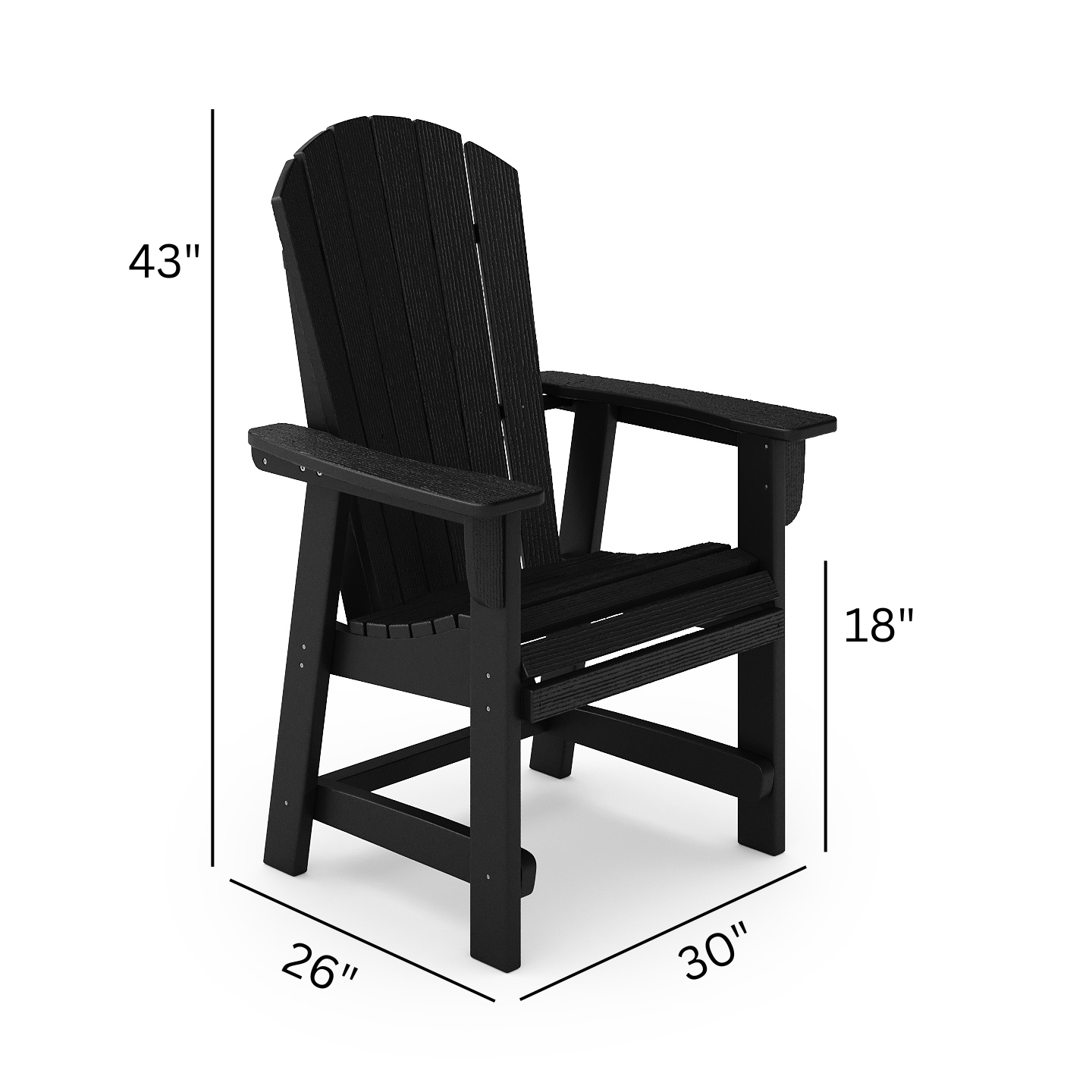 St Simons Fan Back Table Chair (Premium)