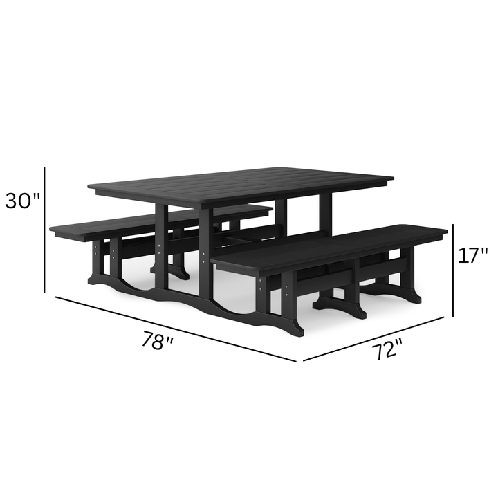 39X72 Picnic Table wBench Dining High