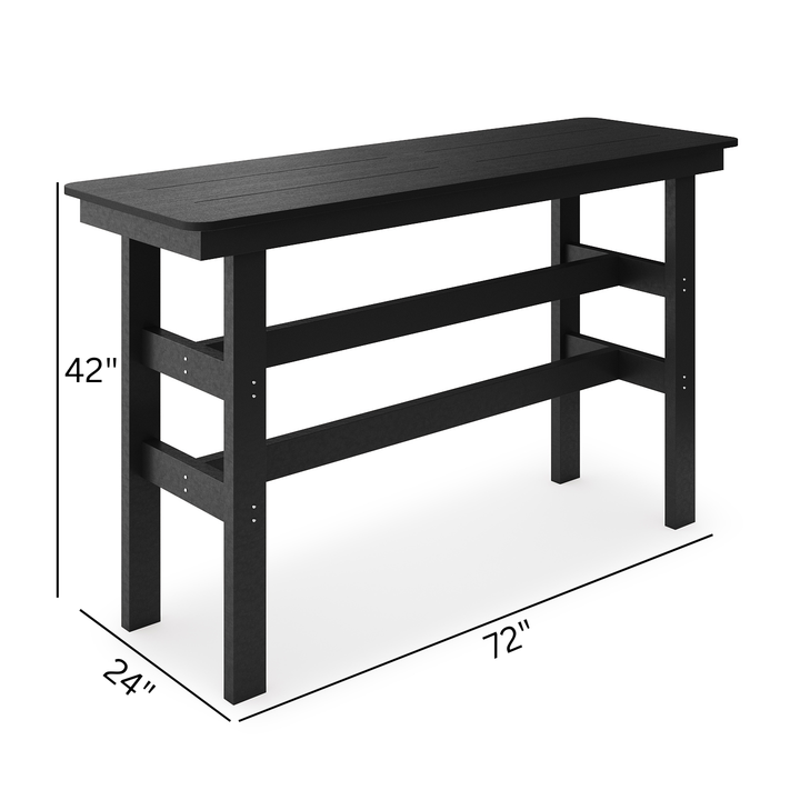 24" x 72" Rally Bar Height Table