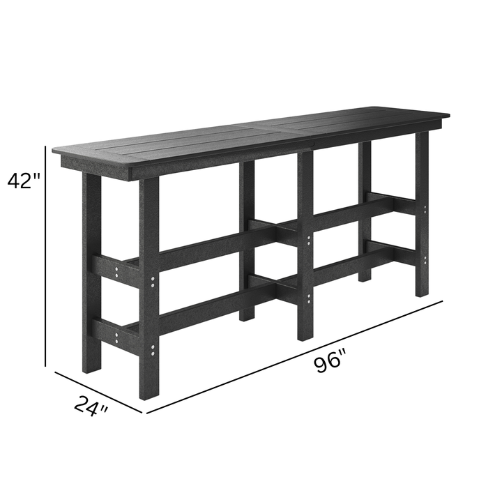 24" x 96" Rally Bar Height Table