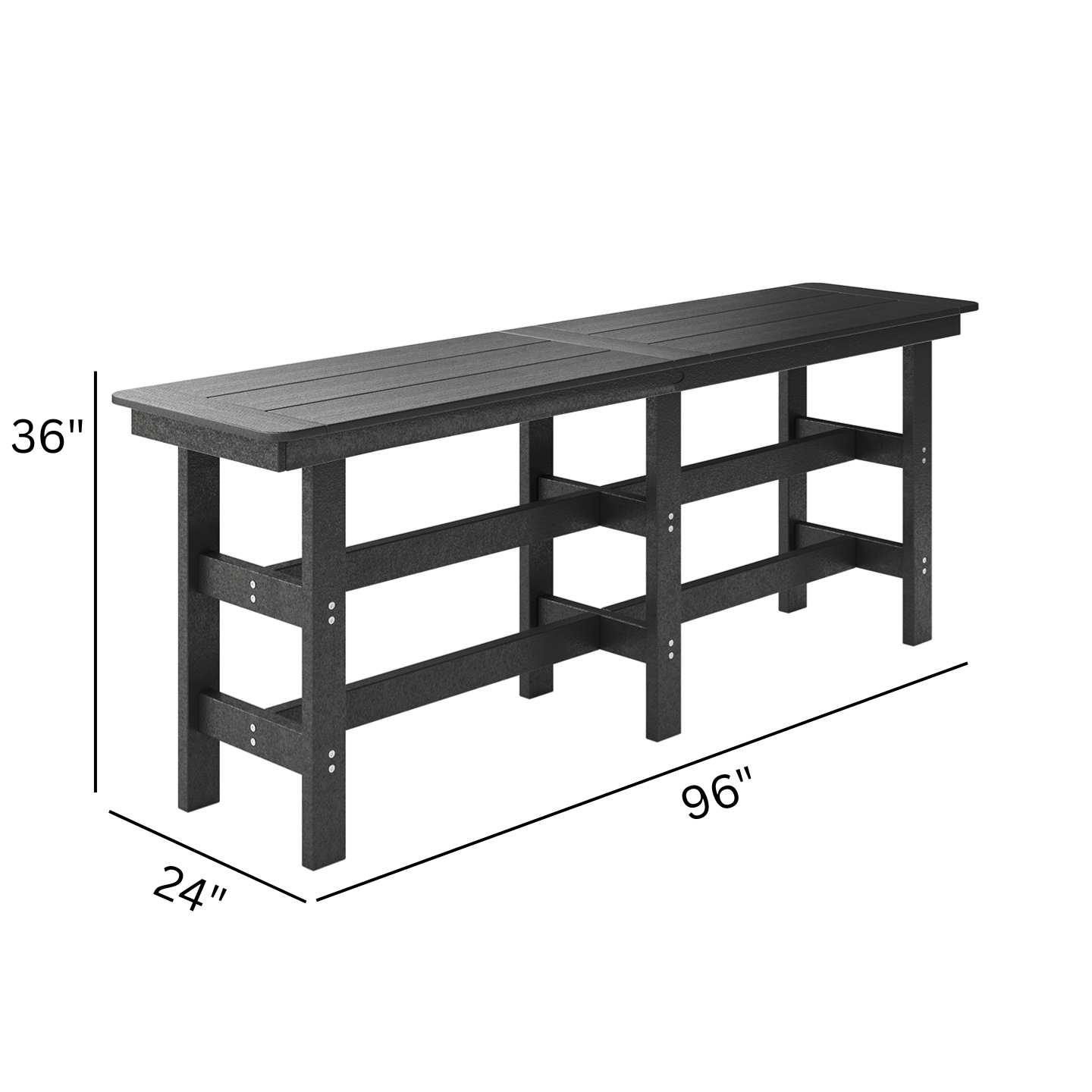24" x 96" Rally Counter Height Table