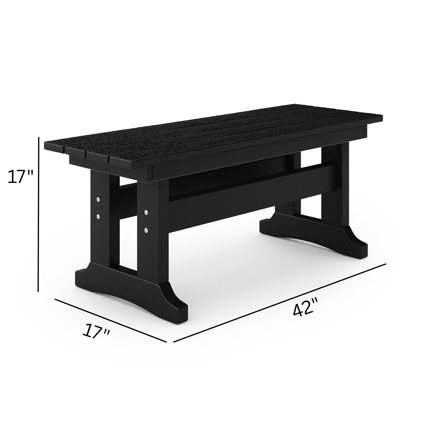 42" St. Simons Backless Table Bench