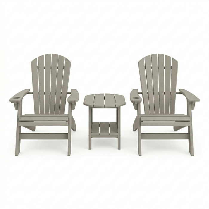 St. Simons 3-Piece Adirondack Chair and Oval Side Table Set