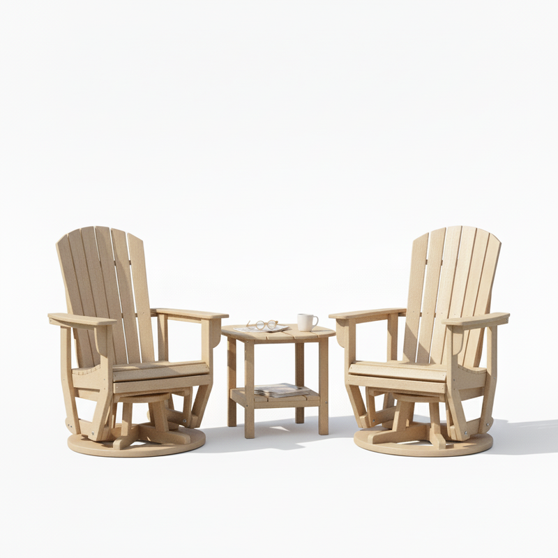 St. Simons 3-Piece Swivel Glider Set with Side Table