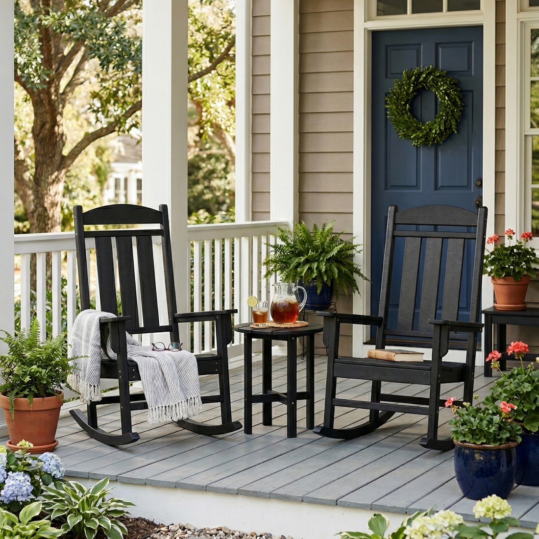 Callaway 3-Piece Porch Rocker Set with Side Table